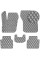 Коврики в салон Экокожа для Ford Mondeo / Fusion 2013- Экокожа Серые 5 шт (Rombus)