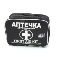 Аптечка автомобильная АМА-2 до 18 человек bus / Сумка Черная First AID Kit / тип Евро