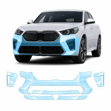 Антигравийная защитная бронепленка по лекалам для BMW iX2 U10 2023- передний бампер