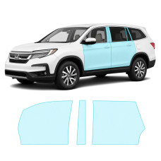 Антигравийная защитная бронепленка по лекалам для Honda Pilot III facelift 2019-2022 - зоны дверей и стойки окон