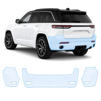 Антигравийная защитная бронепленка по лекалам для Jeep Grand Cherokee WL 2022- задний бампер