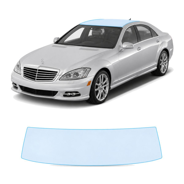Антигравійна захисна бронеплівка за лекалами для Mercedes-Benz S-Class W221 facelift 2009-2013 - зона даху