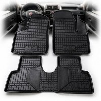 Автомобільні килимки до салону Fiat Doblo 2000-2010 борт 3-5 см Чорні (Avto-Gumm)