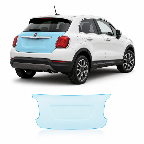 Антигравійна захисна бронеплівка за лекалами для Fiat 500X I 2015-2018 - зона кришки багажника