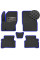 Коврики в салон EVA для Ford C-Max 2003-2010 с подпятником Черные-Синий кант 5 шт