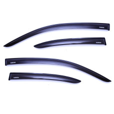 Дефлекторы окон ветровики Nissan Micra K12 - Nissan March 2003-2010 Acryl-Auto