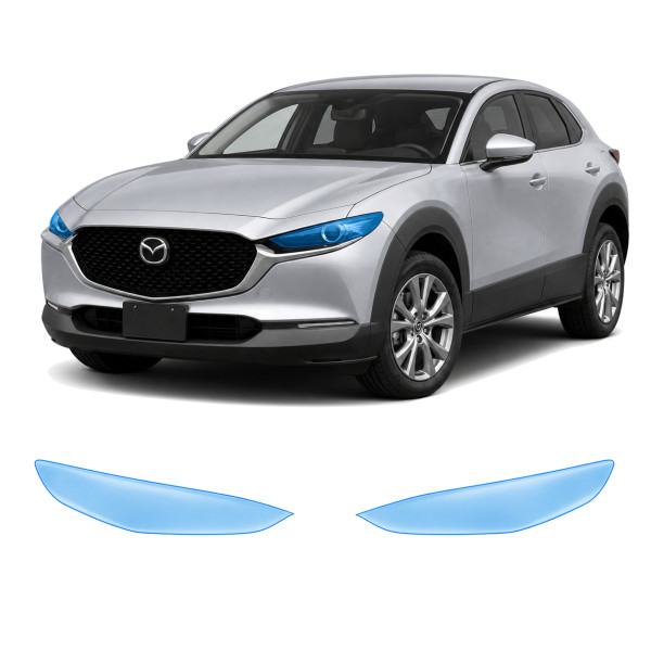 Антигравийная защитная бронепленка по лекалам для Mazda CX-30 DM 2019- оптика (фары и ПТФ)