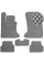 Коврики в салон Экокожа для BMW 5 (E60/E61) 2003-2010 Серые 5 шт (Rombus)