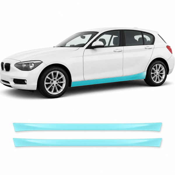 Антигравийная защитная бронепленка по лекалам для BMW 1 Series F20 2011-2015 - нижняя зона кузова пороги