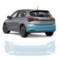 Антигравийная защитная бронепленка по лекалам для Fiat Tipo II facelift 2021-2024 - задний бампер