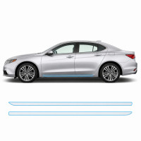 Антигравійна захисна бронеплівка за лекалами для Acura TLX I facelift 2018-2020 - нижня зона кузова пороги