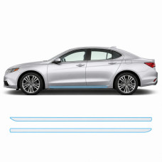Антигравийная защитная бронепленка по лекалам для Acura TLX I facelift 2018-2020 - нижняя зона кузова пороги