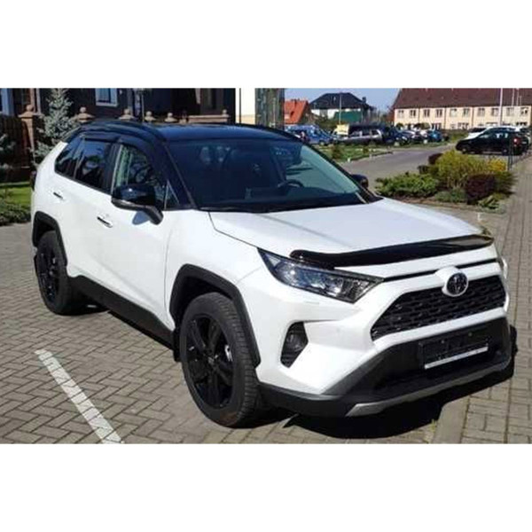 Дефлектор капоту мухобійка для Toyota RAV4 2019- Євро Кріплення (Vip Tuning)