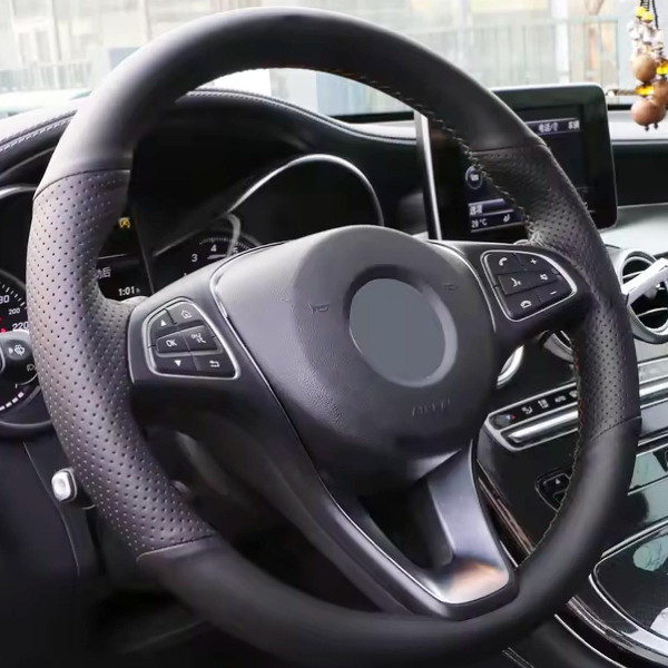 Чехол Оплетка Руля для Volkswagen Touareg 2011-2017 Кожа (Модельная Выкройка)