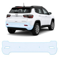 Антигравійна захисна бронеплівка за лекалами для Jeep Compass MP facelift 2021- задній бампер