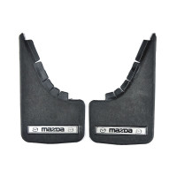 Бризковики малі Elegant для Mazda Серебренн. напис,м'яка структурна гума Mud-Flaps 2 шт