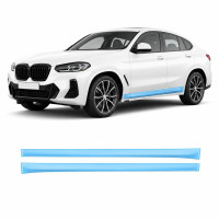 Антигравійна захисна бронеплівка за лекалами для BMW X4 G02 facelift 2021- нижня зона кузова та пороги