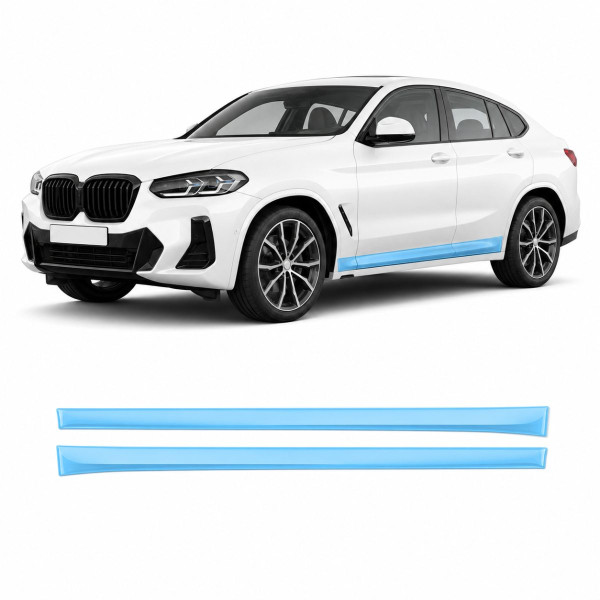Антигравійна захисна бронеплівка за лекалами для BMW X4 G02 facelift 2021- нижня зона кузова та пороги