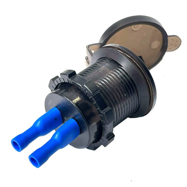 Гніздо прикурювача під 1 USB DC 12-24V / 5V QC 3.0 (Вольтметр Амперметр Підсвічування)