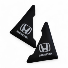 Защита углов двери Honda 2 шт Резиновые 45х58х47 мм на скотче Черные Усиленные (противоударные чехлы от сколов)