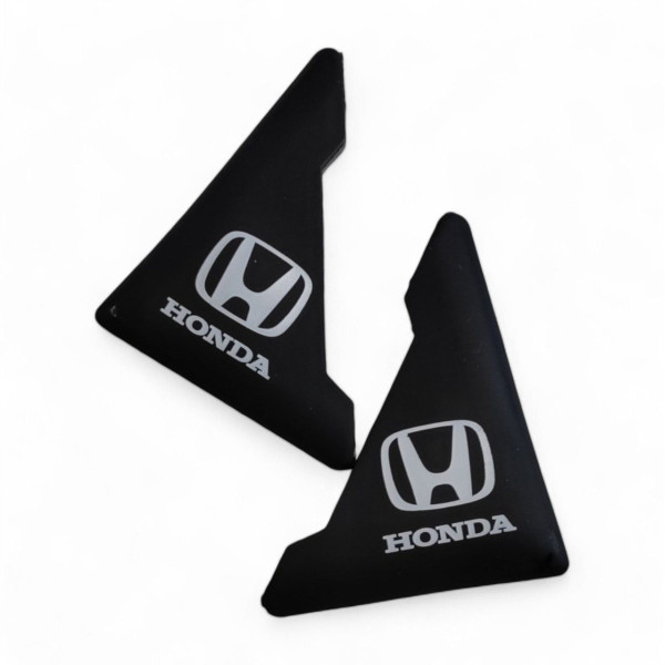 Защита углов двери Honda 2 шт Резиновые 45х58х47 мм на скотче Черные Усиленные (противоударные чехлы от сколов)