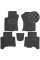 Коврики в салон Экокожа для Toyota Prado 150 2010-2021 Черные 5 шт (Rombus)