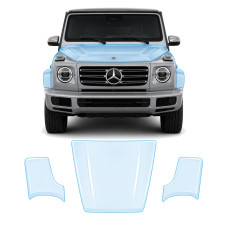 Антигравийная защитная бронепленка по лекалам для Mercedes-Benz G-Class W463 2018- капот и передние крылья