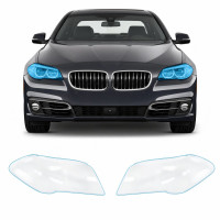 Антигравійна захисна бронеплівка за лекалами для BMW 5 Series F10 facelift 2013-2017 - оптика (фари та ПТФ)