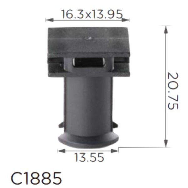 Клипса крепления молдинга VW AUDI SEAT SKODA (6Q0853147 6Q0.853.147 12461) C1885
