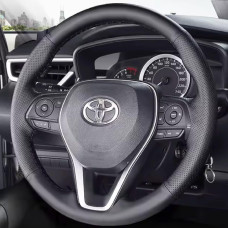 Чехол Оплетка Руля для Toyota Rav-4 / Corolla / Camry 2018-2021 Кожа (Модельная Выкройка)