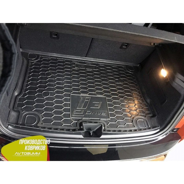 Автомобильный коврик в багажник BMW i3 2013- Резино - пластик