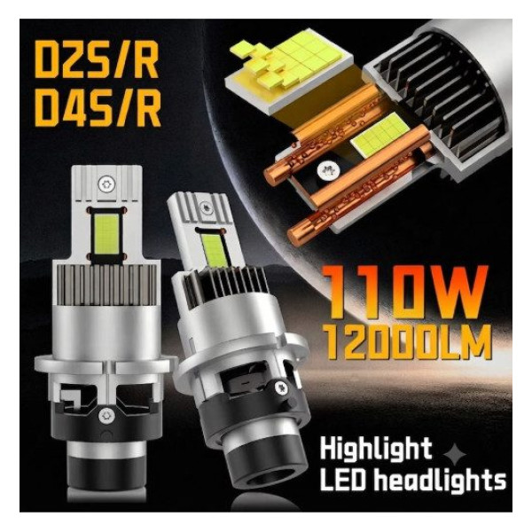 LED Лампи D2S/R D-Series 110W 12000LM 6000K IP67 2 шт
