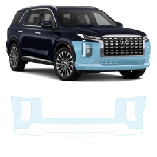Антигравійна захисна бронеплівка за лекалами для Hyundai Palisade I facelift 2023- передній бампер