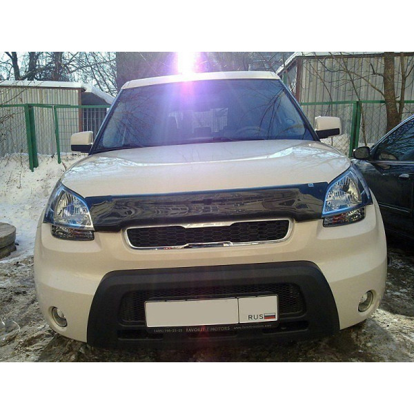 Дефлектор капоту мухобійка для Kia Soul 2009-2012