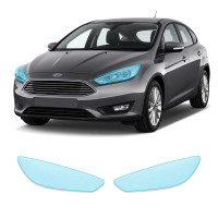 Антигравийная защитная бронепленка по лекалам для Ford Focus III facelift 2015-2018 - оптика (фары и ПТФ)