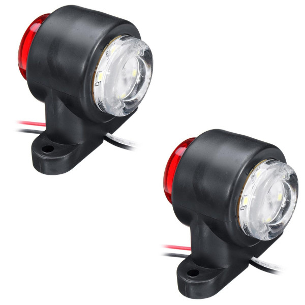 Габарит LED чебурашка 12/24V міні 5.5 см 2 шт Червоний-Білий (MRT 301)
