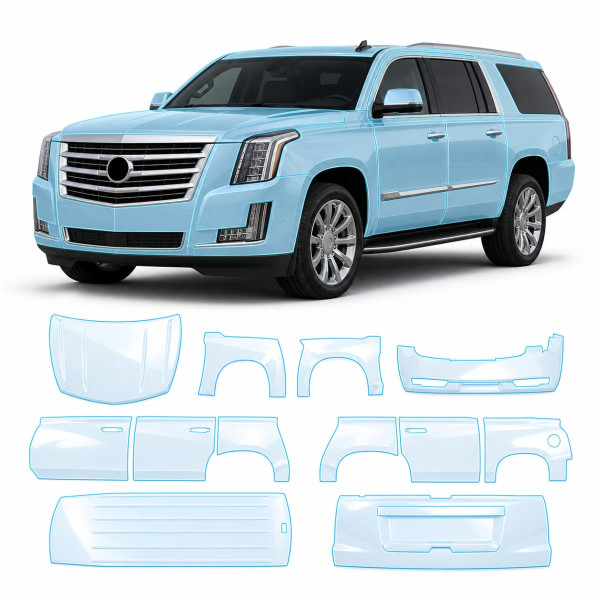 Антигравийная защитная бронепленка по лекалам для Cadillac Escalade IV 2015-2020 - полный кузов