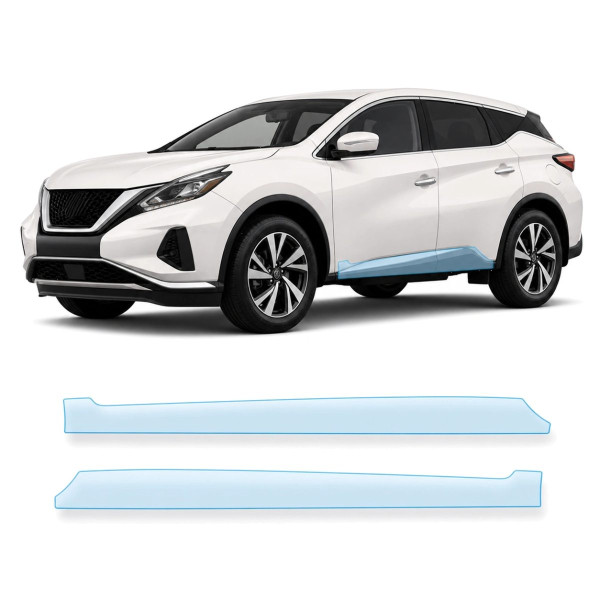 Антигравійна захисна бронеплівка за лекалами для Nissan Murano Z52 2015-2019 - нижня зона кузова пороги