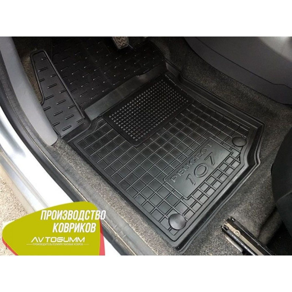 Водительский коврик в салон Peugeot 107 2005- (Avto-Gumm)