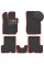 Коврики салон EVA для Dacia Logan 2004-2012 подпятник красные 5 шт