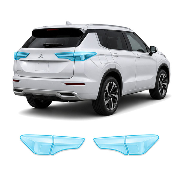 Антигравийная защитная бронепленка по лекалам для Mitsubishi Outlander IV facelift 2025- задние фонари стопы
