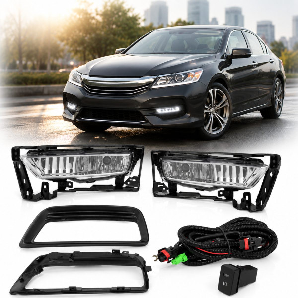 Протитуманні фари Honda Accord 9 2012-2017 H8 12V 35W з проводкою Комплект (HD-586)