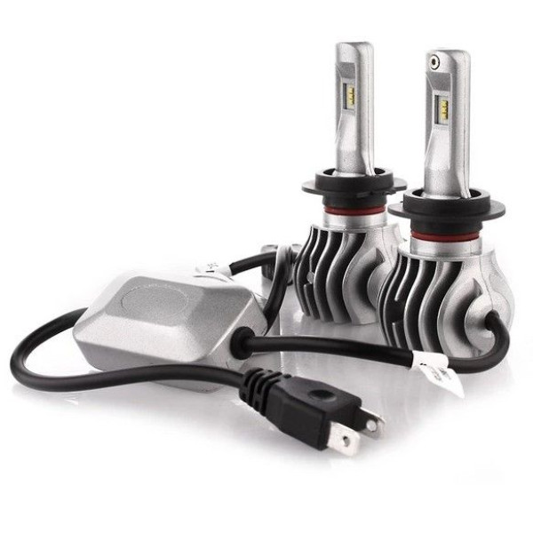 LED лампи автомобільні Solar H7 12/24V 40W 6500K 6000Lm IP65 радіатор та кулер (CANBUS з обманкою) 2 шт (8607)