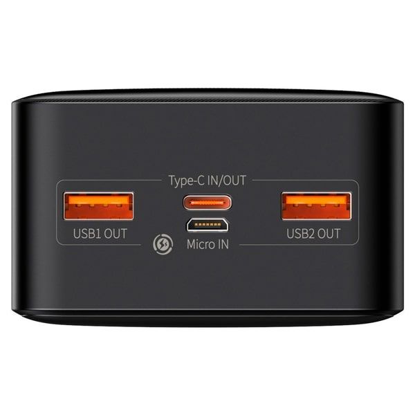 Портативний Акумулятор Power Bank Baseus 20000 mAh 15W Чорний (Оригінал)