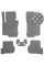 Коврики в салон Экокожа для Volkswagen Golf VI 2008-2012 Серые 5 шт (Rombus)