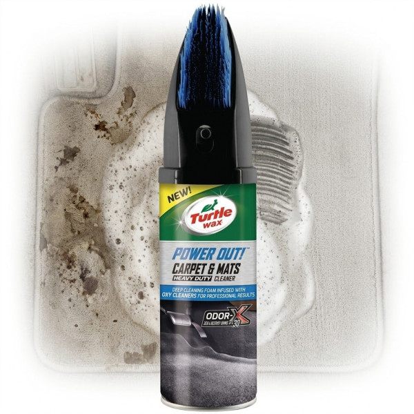 Пінний очисник салону килимків Turtle Wax Odor-X із щіткою 400 мл (52894)