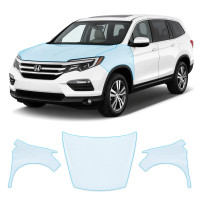 Антигравийная защитная бронепленка по лекалам для Honda Pilot III 2016-2018 - капот и передние крылья