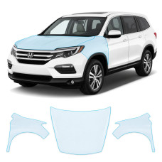 Антигравийная защитная бронепленка по лекалам для Honda Pilot III 2016-2018 - капот и передние крылья