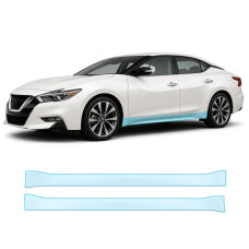 Антигравийная защитная бронепленка по лекалам для Nissan Maxima A36 2016-2018 - нижняя зона кузова пороги