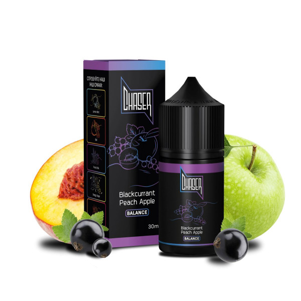 Chaser рідина 30 ml 50 mg Black Balance Blackcurrant Peach Apple Чорна смородина Персик Яблуко